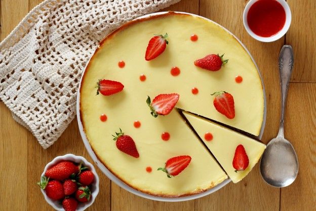 NY Cheesecake with Strawberry Coulis