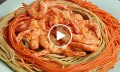 VIDEO: Rainbow Shrimp Pasta