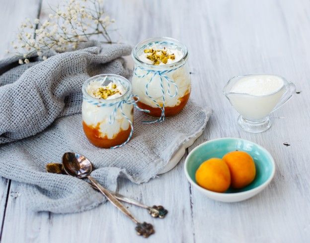 Apricot panna cotta