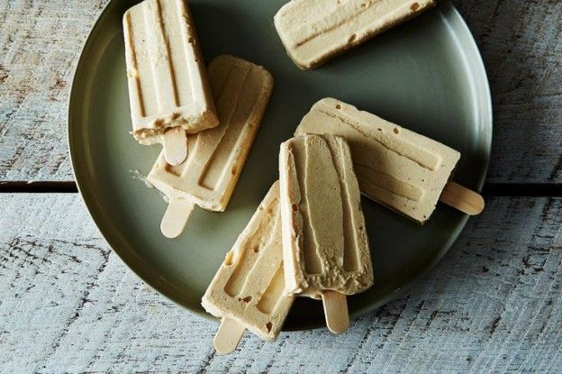 Roasted banana popsicles