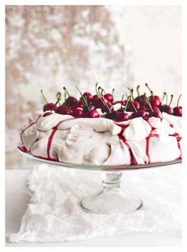 Cherry pavlova