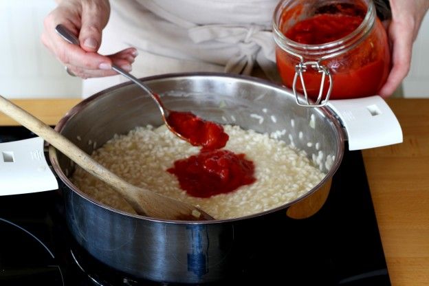 Add the tomato puree