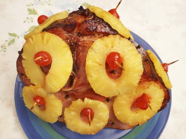 Pineapple-glazed ham