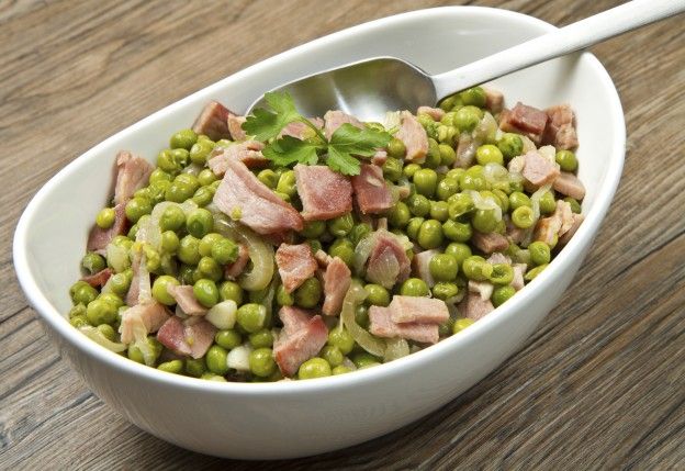 Peas with bacon