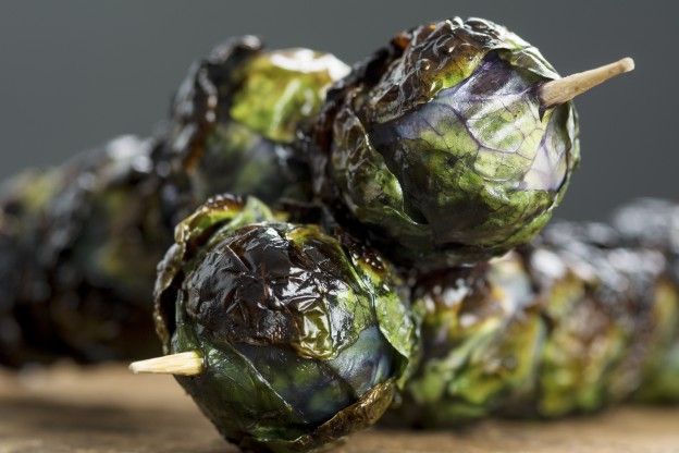 Brussels sprout kabobs