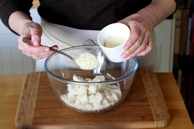 Add the Parmesan and almond flour