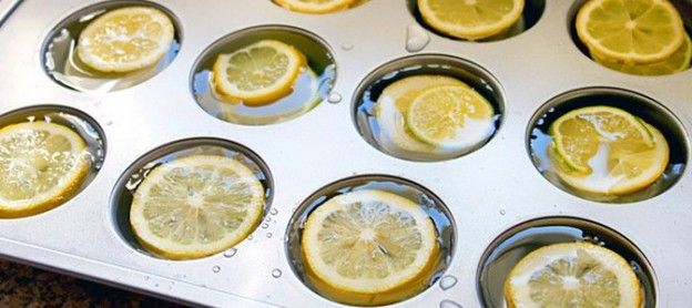 Lemon ice cubes