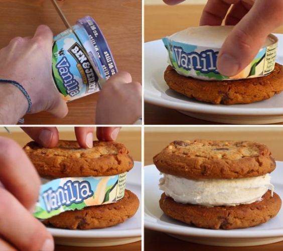 Make an ice cream sandwich