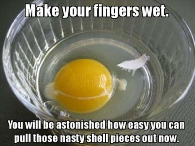 Get rid of a piece of eggshell