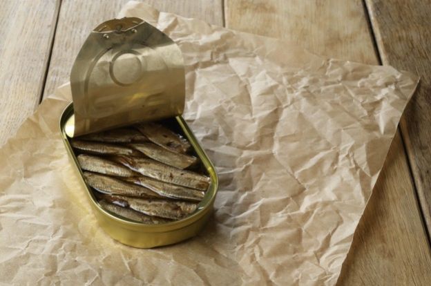 Canned sardines