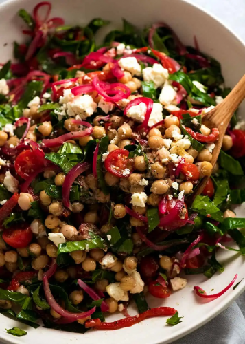 Greek Marinated Chickpea Salad