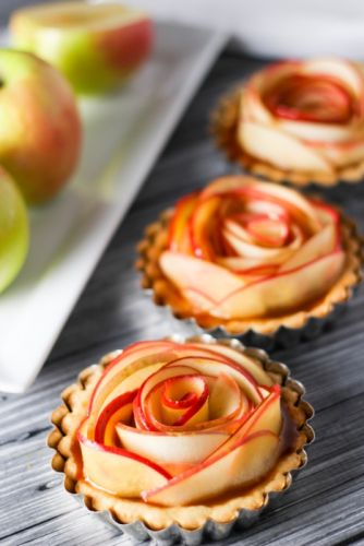 Salted Caramel Apple Tartlets