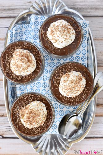 Homemade chocolate pudding