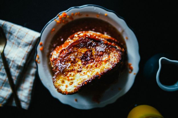 Orange Ricotta-Stuffed Challah French Toast