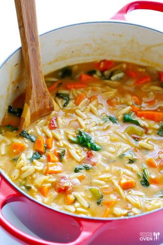 Italian Orzo Spinach Soup