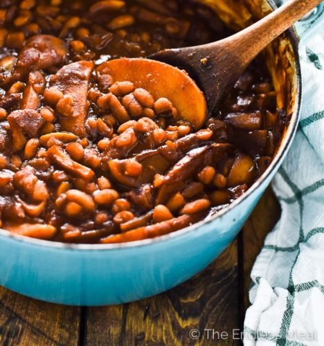 Sweet Apple Bourbon Baked Beans