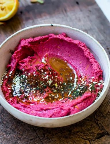 Quick Beetroot Hummus