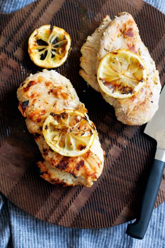 5-Ingredient Lemon Yogurt Marinated Grilled Chicken Breasts