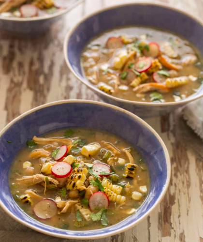 Spicy White Bean Chili with Shredded Chicken