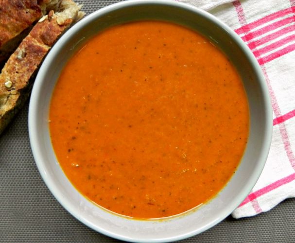 Creamy roasted tomato soup