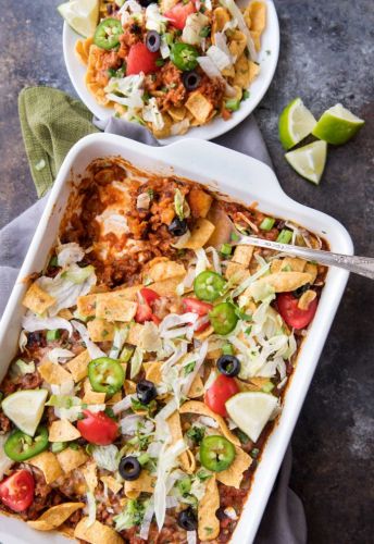 Easy Beef and Bean Taco Casserole