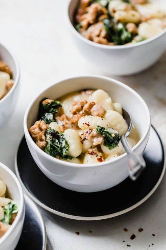 One Pot Gnocchi with Sausage and Kale