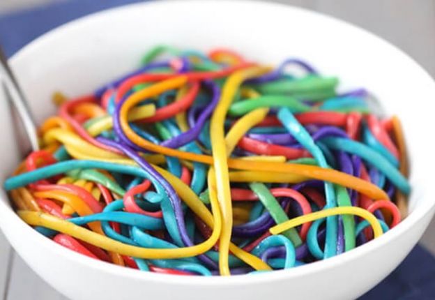 Make A Bowl Of VIbrant Rainbow Spaghetti