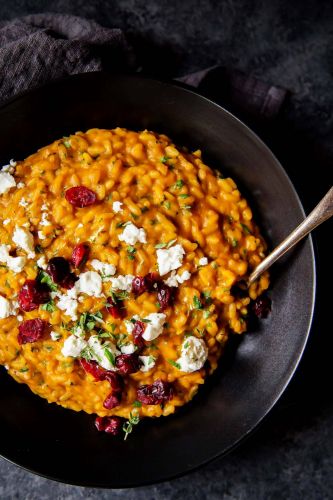 Pumpkin Risotto With Goat Cheese