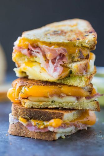 Pesto Prosciutto Grilled Cheese Sandwich