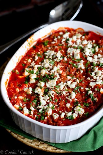 Greek Turkey Rice & Feta Casserole