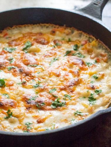 Skillet White Chicken Chili Dip