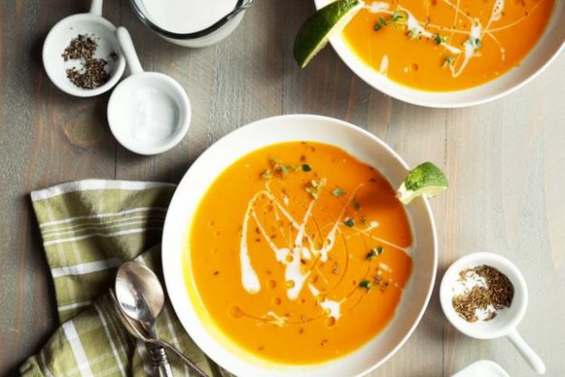 Carrot Coconut Red Curry Soup