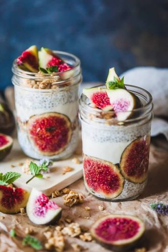 Almond Milk Fig Chia Pudding