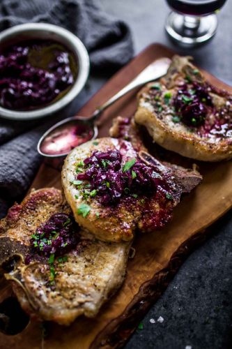 Pork Chops With Cherry Sauce