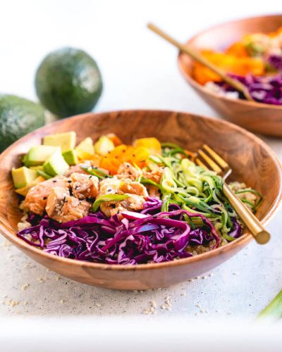 Seared Salmon Poke Bowls