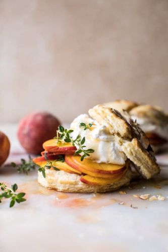 Sweet Peach and Thyme Shortcakes