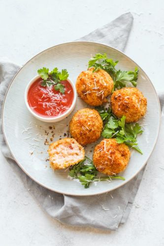 Air Fryer Crab & Parmesan Arancini (Fried Risotto Balls)