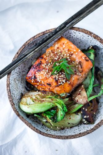 Teriyaki Salmon with Baby Bok Choy