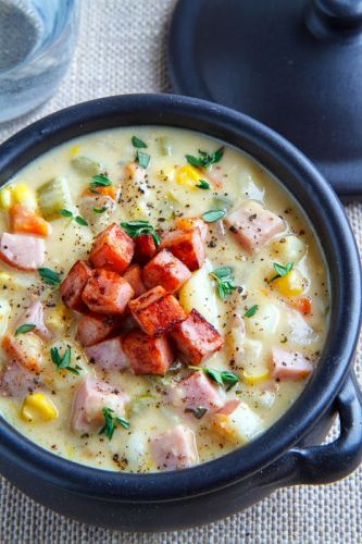 Ham and Potato Corn Chowder