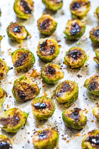 Balsamic roasted brussels sprouts