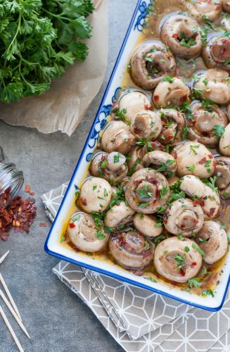 10-Minute Marinated Mushrooms