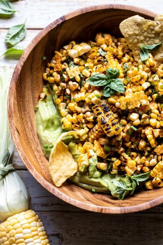 Grilled Street Corn Salad with Avocado Mayo