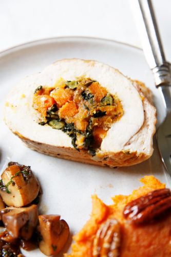 Kale and Sweet Potato Stuffed Turkey Breast