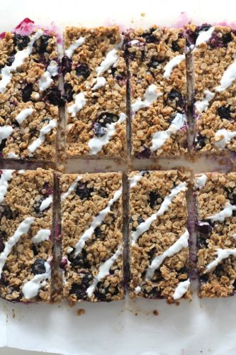 Blueberry oat breakfast bars