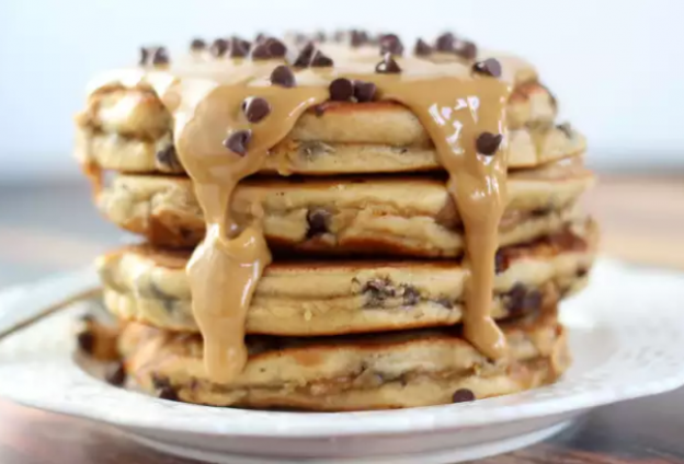 Peanut butter chocolate chip pancakes