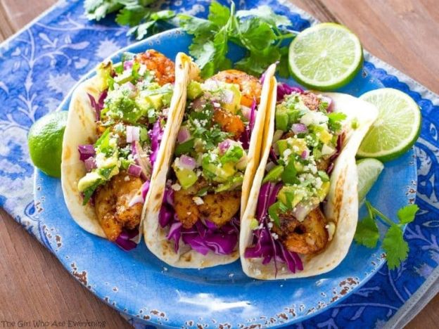 Grilled Shrimp Tacos with Avocado Salsa