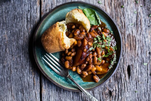 Bourbon Peach BBQ Baked Beans