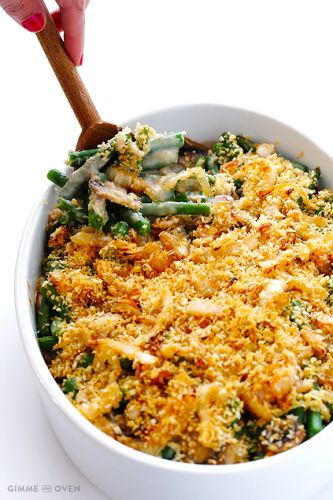 Healthier green bean casserole