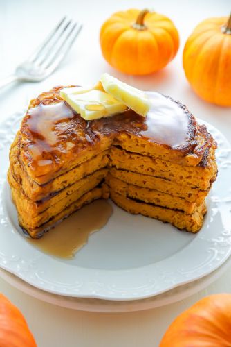 Fluffy pumpkin pancakes