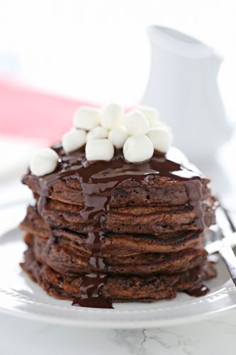 Hot chocolate pancakes